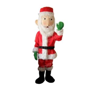 Kerstmis Santa Claus Mascot Kostuum Halloween Fancy Feestjurk Streepjes Karakter Outfit Pak Carnaval Volwassenen Maat Verjaardag Outdoor Outfit