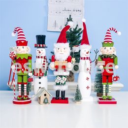 Kerstmis Santa Claus Notenkraker houten sneeuwpop figuur kantoor huisdecoratie