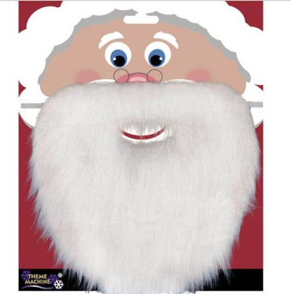 Navidad Santa blanco falso barba bigote bigotes Unisex vestido de lujo Navidad Cosplay fiesta accesorio puesta en escena accesorios regalo