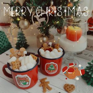 Bougie parfumée de Noël créative à la main en pain d'épice homme guimauve aromathérapie ornement cadeau maison décoration de fête de vacances 240122