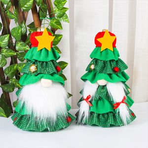 Noël jupe arbre mignon sans visage vieil homme fenêtre décoration vacances scène décoration fournitures
