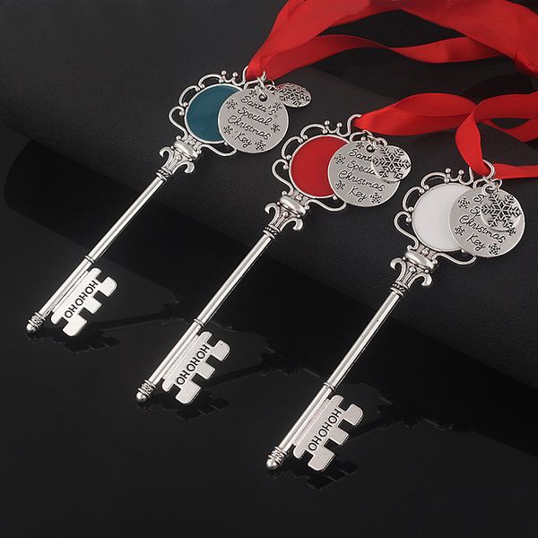 Porte-clés flocon de neige de noël, pendentif, décoration de fête, père noël magique, ornements d'arbre, cadeaux, collier à faire soi-même, bijoux, accessoires de fête