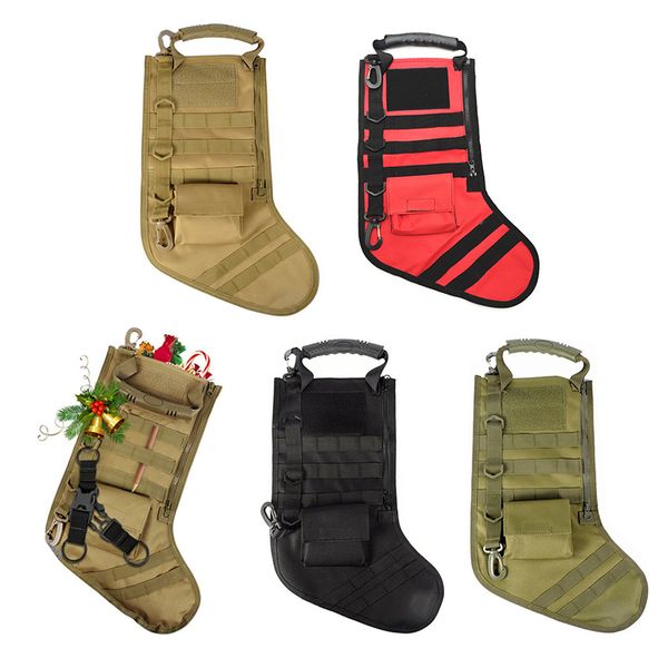 Chaussettes de Noël camouflage sac de rangement tactique camou