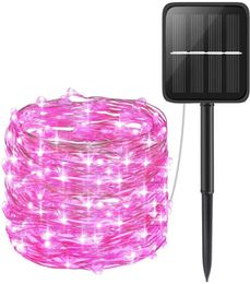 Guirlandes solaires de Noël 3366FT 100200LED fil de cuivre lumières 8Modes fée étanche guirlandes extérieures pour Patio GardeNG8076838