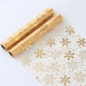 Christmas Sparkle Metallic Gold Thin Table Runners Merry Decorations For Home 2023 Noël Navidad Gifts Année 2024 240430