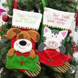 Bas de Noël Mini Chaussette Père Noël Cookie Bonbons Sac Cadeau pour Enfants Arbre de Noël Décor Suspendu