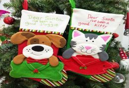 Kerstkous Mini Sock Santa Claus Cookie Candy Children039S Gift Bag Xmas Tree Hanging Decor3476868