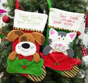 Kerstkous Mini Sock Santa Claus Cookie Candy Children039S Gift Bag Xmas Tree Hanging Decor7997376