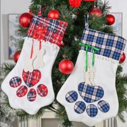 Bagins de Noël pour chiens animaux pour chien Animal Cat PAW MONOGRAMMED CADY CADEAU CONSAGE CONSTRI