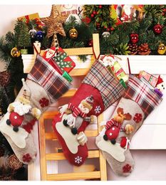 Stockage de Noël Big Taille 3 PCS 18quot Stockage de Noël classique Santa Snowman Rendeer Noël Personnage pour décoration de fête8025574