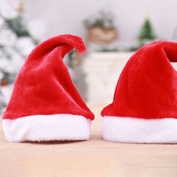 Sombrero de sublimación de Navidad, Mini adornos de felpa cortos suaves, sombreros, tocado de regalo DIY en blanco blanco para chico, suministros festivos para fiestas
