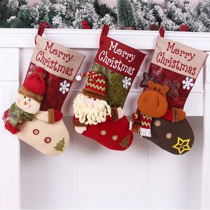 Suprimentos de natal imitação de couro meias saco de presente masculino feminino requintado saco de presente natal decorativo vermelho doces meias