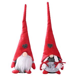 Cadeau de Saint-Valentin Noël Gnome suédois en peluche Décorations pour la maison Père Noël scandinave Cadeaux faits à la main Ornement de table d'hiver Jouet elfe JK2010PH