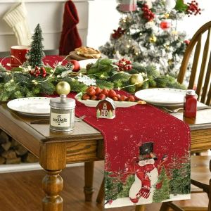 Kersttafel Runner Tafelkleed Xmas Party Decor Halloween Table Lopers Dining Coffee Tables Cover New Year Table Doek