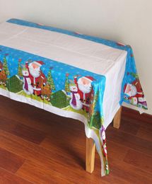 Mantel navideño Decoraciones de año nuevo PVC desechable Dibujos animados Cocina Comedor Cubiertas de mesa rectangulares Manteles de fiesta Navidad Or3857842