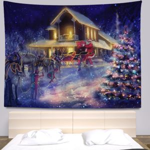 Tapisseries de Noël tentures murales Bohême hippies dortoir décoration grands murs en tissu rideaux draps serviettes de plage 240111