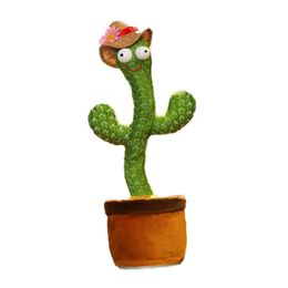 Jouet de Noël 50% de réduction Cactus parlant et chantant en peluche, version batterie, électronique avec chanson en pot, jouets d'éducation précoce pour enfants, petit ami drôle