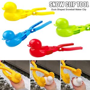 Christmas Toy Duck Shaped Snowball Maker Clip Children Plastic Winter Snow Sand Mold Tool for Snowball Fight Outdoor Fun Sports Toys D37