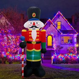 Jouet de Noël jouet gonflable décoration noyer clip soldat intégré couleur rotative LED jardin intérieur et extérieur 231122