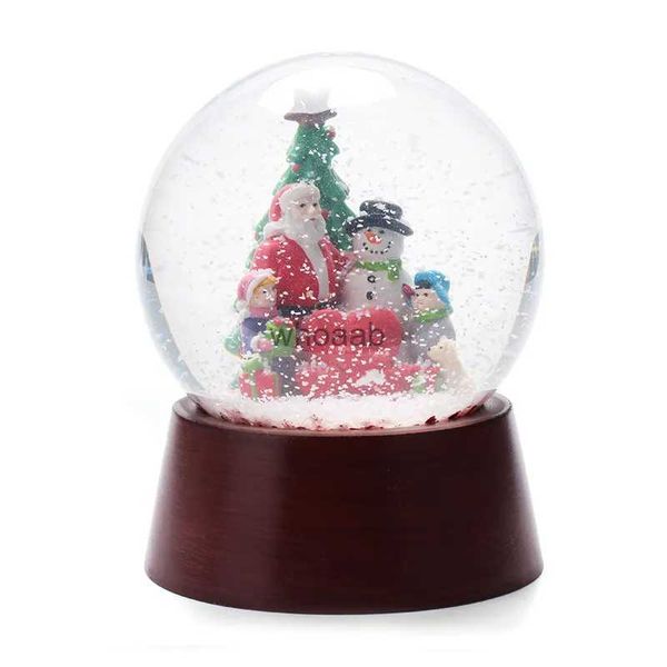 Suministros de juguetes navideños Globo de nieve de cristal de 100 mm Bola de agua personalizada regalo de recuerdo globo de nieve de resina con vacaciones navideñas. YQ231006