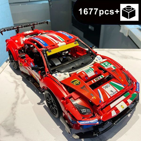 Kerst Speelgoedbenodigdheden 1677 stks Technische Racewagen Bouwstenen Model Farraried Snelheid Sportvoertuig Moc Bakstenen monteren Kinderen Speelgoed Geschenken Fit 42125 231128