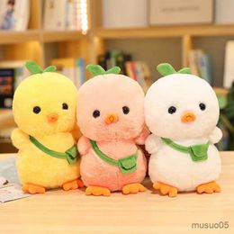 Fournitures de jouets de Noël 25 cm créatif petit poulet en peluche animal en peluche mignon sac à dos poussin en peluche poupée garçon fille cadeaux d'anniversaire décor de chambre R231012