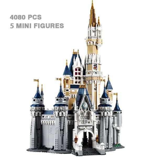 Fournitures de jouets de Noël 4080 pièces château de princesse blocs de construction modulaires briques enfants jouet compatible 71040 16008 cadeaux d'anniversaire de noël 231129