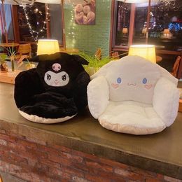 Kerstspeelgoedvoorraden 45 cm Sanriod Kawaii Cartoon Anime Series Cinnamoroll Kuromi Taille Cushion Seat Plush Doll Baby Boy Girls Holiday Gift 220924