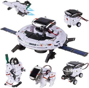 Kerstspeelgoedbenodigdheden 6 in 1 Wetenschapsexperiment Solar Robot Speelgoed DIY Assembleren Leermiddel Onderwijs Robots Technologische Gadgets Kit voor KidL231223