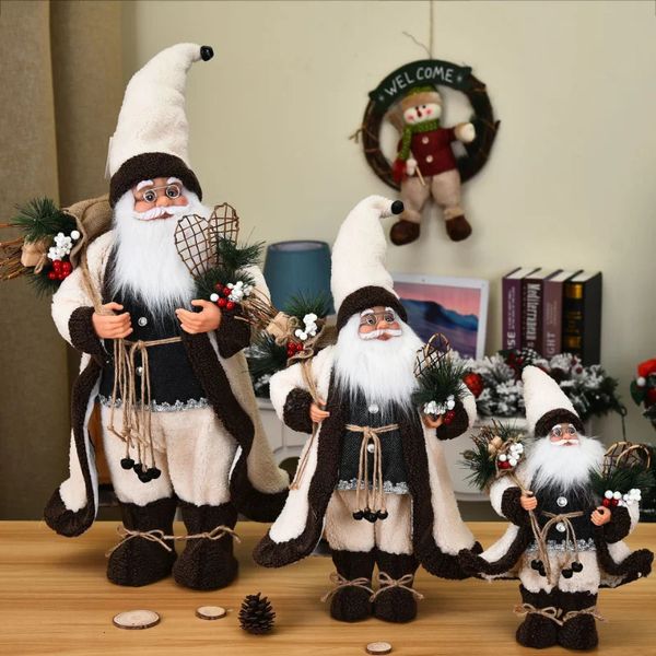 Suministros de juguetes de Navidad 60/40 cm Gran Navidad Papá Noel Muñecas Adornos De pie Santa Estatuilla Muñeca Navidad Decoración del hogar Regalo para niños navidad 231122