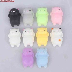 Kerstspeelgoedbenodigdheden Anti-stress Squeeze Toys Mini Sage Slow Rising Animal Cat Kawaii Rubber Squishes Antistress Novely Gift for Children Gifts 0914