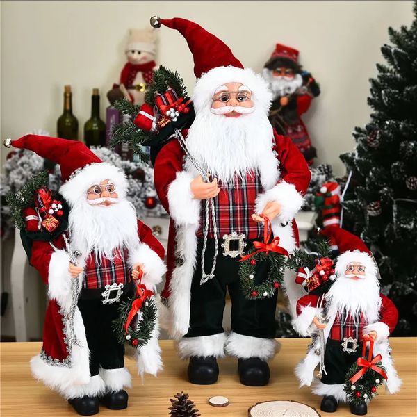 Suministros de juguetes navideños Muñeca grande de Papá Noel Decoraciones navideñas para el hogar Año de los niños Regalo de juguete Navidad Natal Decoración Suministros para fiestas 231121