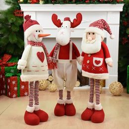 Suministros de juguetes navideños Decoraciones navideñas para el hogar Muñecas de alces rojos Año de boda Decoración navideña Figuras encantadoras Juguetes sentados Regalo del festival para niños Kerst 231124