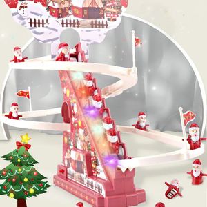 Fournitures de jouets de Noël Train de Noël Santa Jouets de piste électrique avec lumières Musique pour la maison Noël Natal Navidad Noel enfants Cadeaux Année 2024 231121