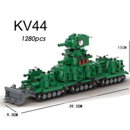 Kerst Speelgoedbenodigdheden Compatibele creatieve bouwstenen MOC herstellen World of Tanks KV 44 Zware tank Jongen verjaardagscadeau 231128