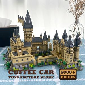 Fournitures de jouets de Noël Modèle d'école de magie créative Ensembles de briques de diamant Château médiéval MOC Blocs de construction DIY Jouets en plastique Adultes Enfants Cadeaux de Noël 231129