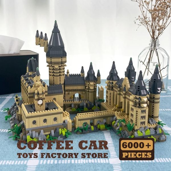 Fournitures de jouets de Noël Modèle d'école de magie créative Ensembles de briques de diamant Château médiéval MOC Blocs de construction DIY Jouets en plastique Adultes Enfants Cadeaux de Noël 231129