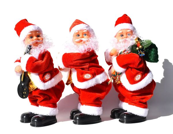Suministros de juguetes de Navidad Regalos de Navidad transfronterizos Agitar caderas Música Resplandor Santa Claus Juguetes eléctricos Decoraciones navideñas 231208