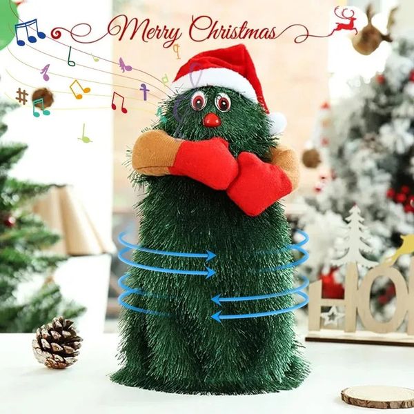 Christmas Toy Supplies Electric Christmas Tree Singing and Dancing Polde Dolls Funny Rotating Christmas Toys Toys Gifts Osmas Home Decor 231208