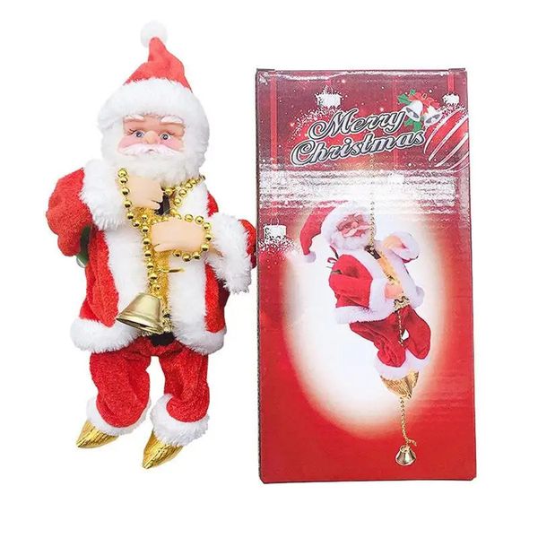 Fournitures de jouets de Noël Électrique Escalade Père Noël Décoration Noël Électrique Chant Père Noël Poupées Fournitures Père Noël Jouet Pour Noël Homedecor 231121