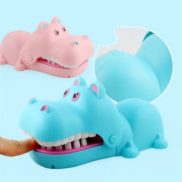 Suministros de juguetes de Navidad Handbiting Hipopótamos Morder Dedo Dentista Juego Divertido Hipopótamo Tirando Dientes Juguetes Niños Juegos de Mano Clásicos Regalo 231215