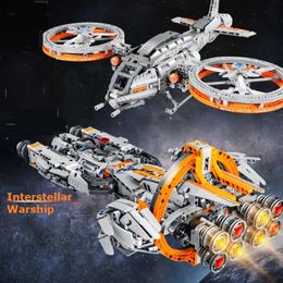 Kerstspeelgoedbenodigdheden High-Tech Ruimteschip Sterrenschip Gevechtsvliegtuigen Bouwsteen MOC Starfighter Baksteen Educatief speelgoed voor kinderen Jongens Kerstcadeaus 231130