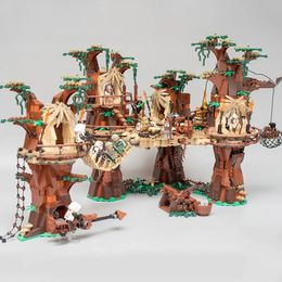 Kerstspeelgoedbenodigdheden op voorraad The Ewok Village 1990 PCS Star Bouwstenen Bakstenen 10236 Educatief modelspeelgoed Kind Verjaardag Kerstcadeaus 231129