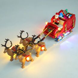 Kerstspeelgoedbenodigdheden LED-lichtset voor 40499 Kerstmancollectie Bouwstenen Bakstenen Kerstcadeaus DHZ-speelgoed Alleen verlichtingsset Geen model 231129