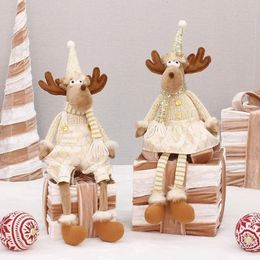 Kerst speelgoedbenodigdheden lange benen herten kerstkabouters elanden pluche decor elf pop speelgoed gunsten voor woondecoratie staande dwerg Adornos Para Navidad 231208