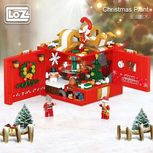 Kerst Speelgoedbenodigdheden Loz Kerstcadeaudoos Kleine Deeltjes Gemonteerd Bouwsteenspeelgoed Kerstpuzzel Montage 231129