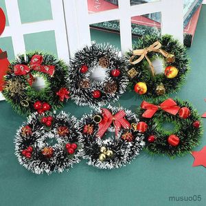 Fournitures de jouets de Noël Nouvelles décorations de couronne de Noël Décor d'arbre de Noël Décoration de jardin Mini Craft Dollhouse Micro Decor DIY Dollhouse Decor R231012