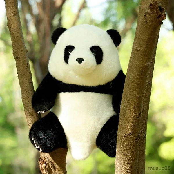 Fournitures de jouets de Noël Réaliste Beau Panda Mignon En Peluche Vraie Vie Animal Doux Simulé Panda En Peluche Jouet Anniversaire Noël Bébé Cadeaux Jouets Pour Enfants R231012
