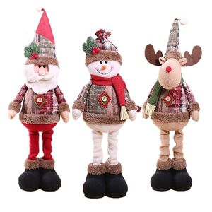 Kerst speelgoedbenodigdheden Rendier Snowman Santa Claus Stand Doll Decoration Year 2023 Ornament Merry Christma Dolls Tree Decor Navidad 220924