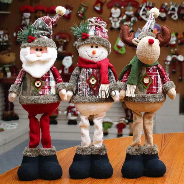 Fournitures de jouets de Noël Jouets du Père Noël Décorations de Noël Les ornements de cerf de Noël peuvent supporter la décoration de Noël Fournitures de fête de Noël Bonhomme de neige Dollvaiduryb